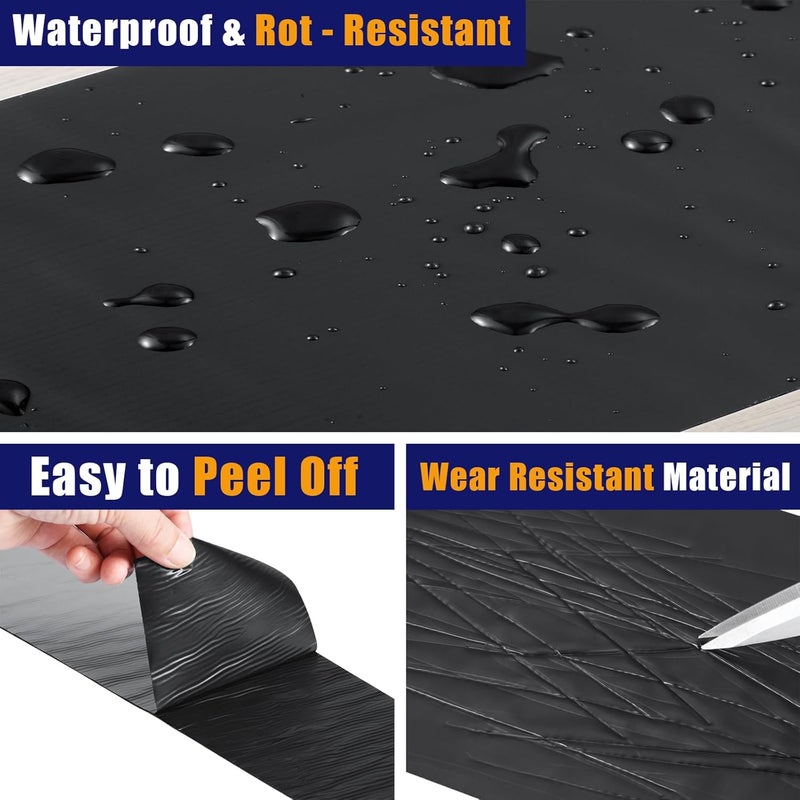Ramkle Butyl Sealant RV Roof Tape Black, 4 Inch x 50 Feet RV Repair Sealing Waterproof UV & Weatherproof Butyl Roofing Tape for Window, Boat Sealing, Truck and Trailer Roof Sealant, 2 Pack - Image 5